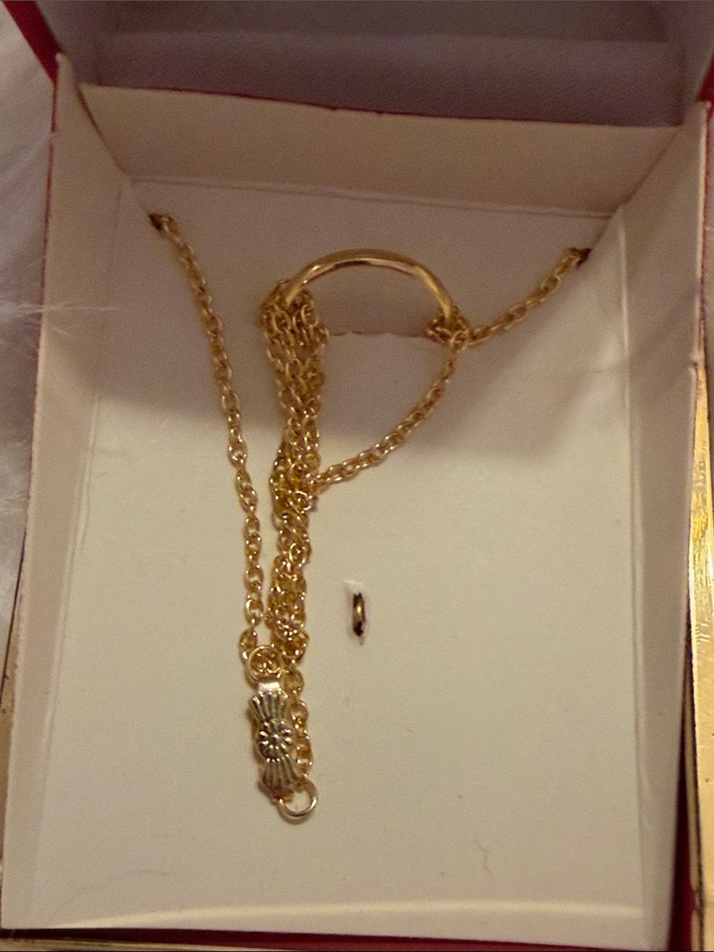 Vintage Disney Jiminy Cricket Adjustable Ring and Necklace Gold Tone Enameled - Picture 4 of 4
